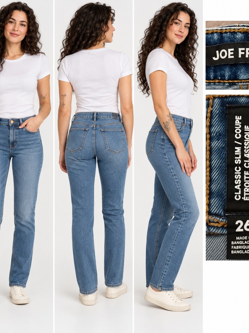 Joe Fresh Straight Leg Women's Jeans — Light Blue Denim